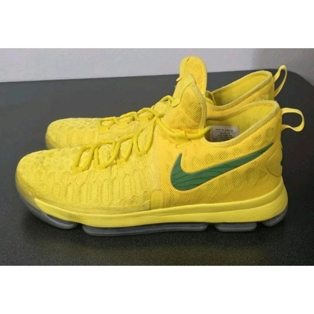 Oregon Ducks Nike KD 9 Basketball Shoes Men's‎ Yellow/Green 14 Sneakers - Picture 4 of 8